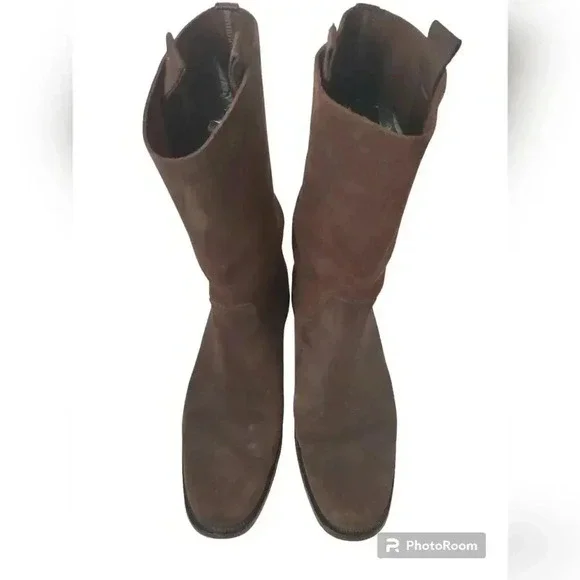 Prada Suede Moto Boots Size 8.5 - Picture 5 of 7